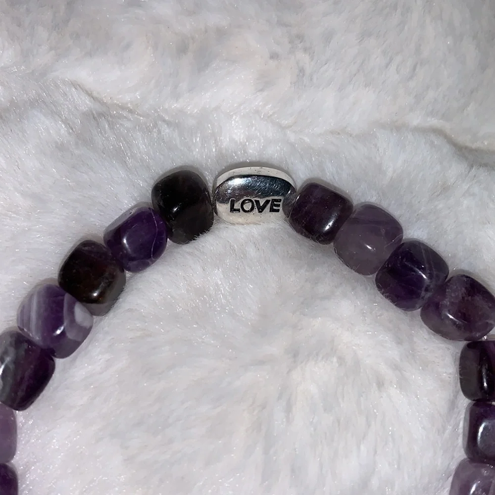 Genuine Amethyst Embrace Love Bracelet